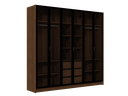 MB. VEN16-163 VENEZA - ARMOIRE À 6 PORTES AVEC 6 PORTES EN VERRE FUMÉ ET 3 TIROIRS (SANS MIROIR NI PIEDS) PRIMAVERA 