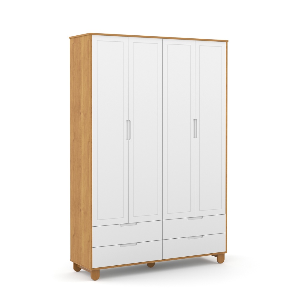 MB. 71286 ROUPEIRO 4PTS ZUPY CLEAN SM LAQUEADO FREIJO/BCO MATIC