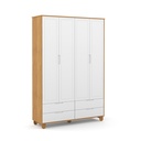 MB. 71286 ROUPEIRO 4PTS ZUPY CLEAN SM LAQUEADO FREIJO/BCO MATIC