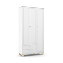 MB. 71270 ROUPEIRO 3 PTS ZUPY SM LAQUEADO BCO SOFT/NATURAL MATIC 