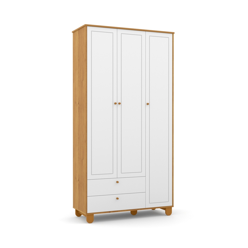 MB. 71268 ROUPEIRO 3 PTS ZUPY SM LAQUEADO FREIJO/BCO SOFT/ECO MATIC 