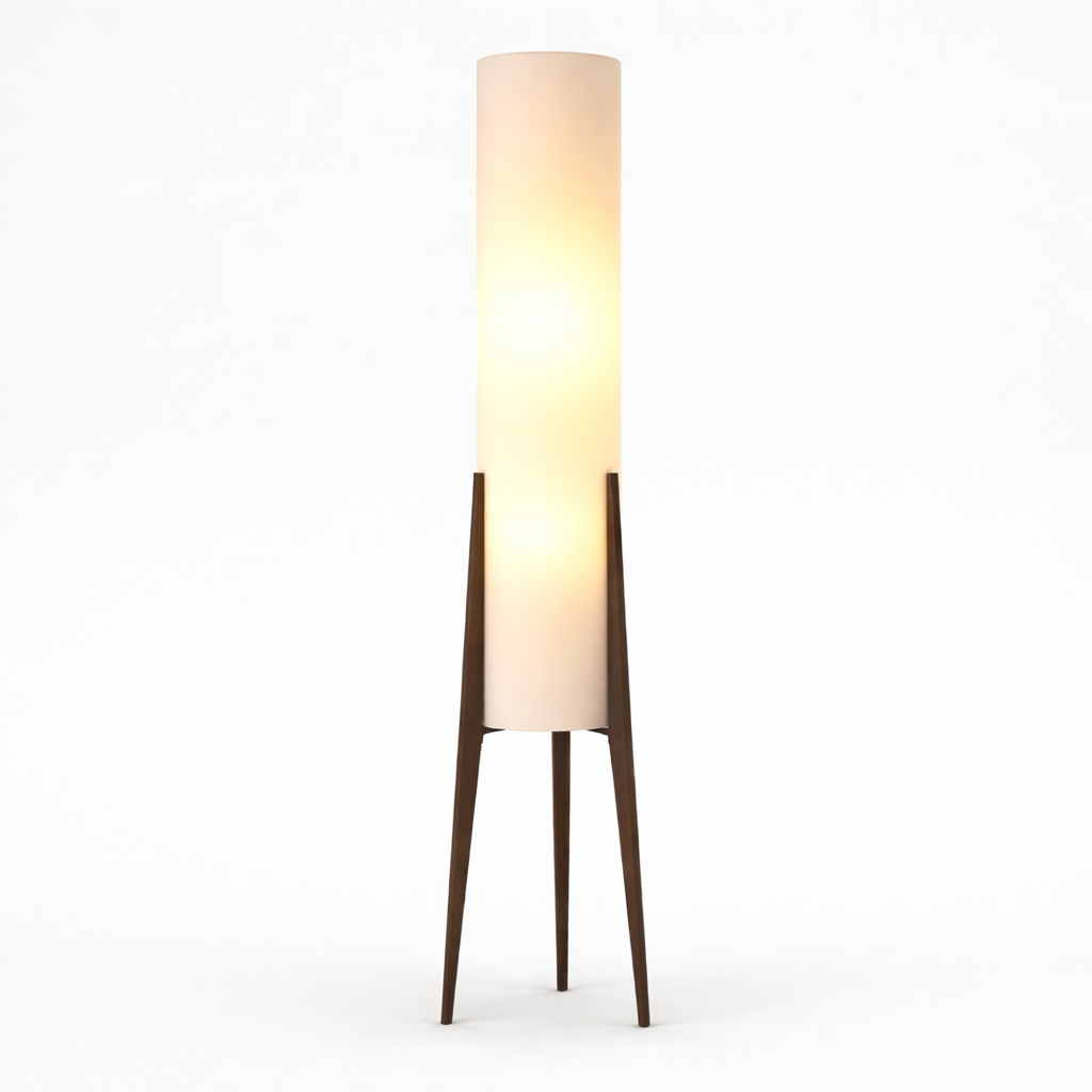 ML01 LAMPADAIRE TREPIED AVEC ABAT-JOUR CYLINDRIQUE 