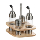 ZO-35 Wooden Base  Diamond-shaped Seasoning Set