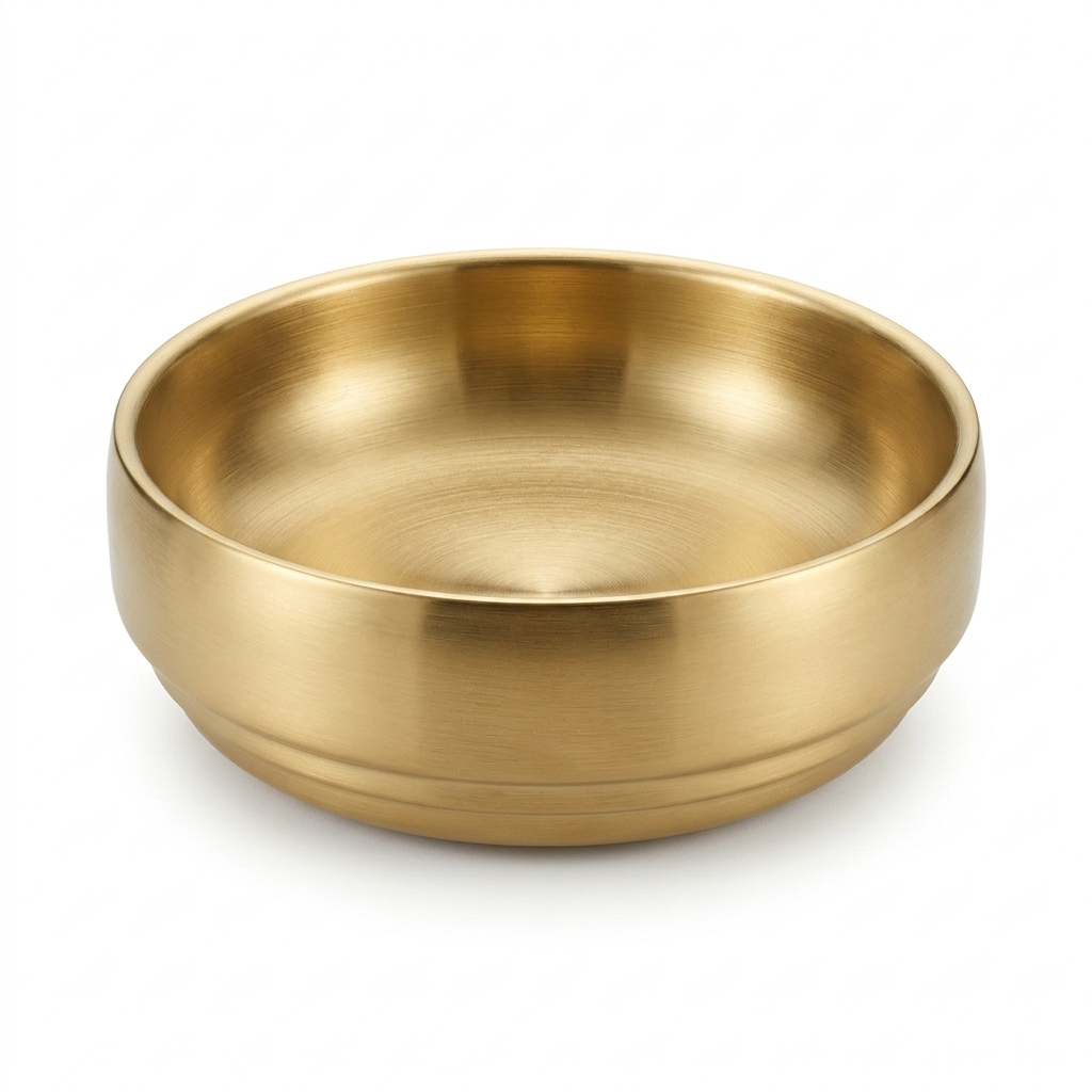 MEL-2-15 / MEL-2-16 23 Korean-style Double-layer Bowl Golden/Silver Color