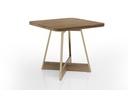 MB. 159332980 SQUARE TABLE REF 1593 OAK NOCE W/GOLD MATTE CARRARO 
