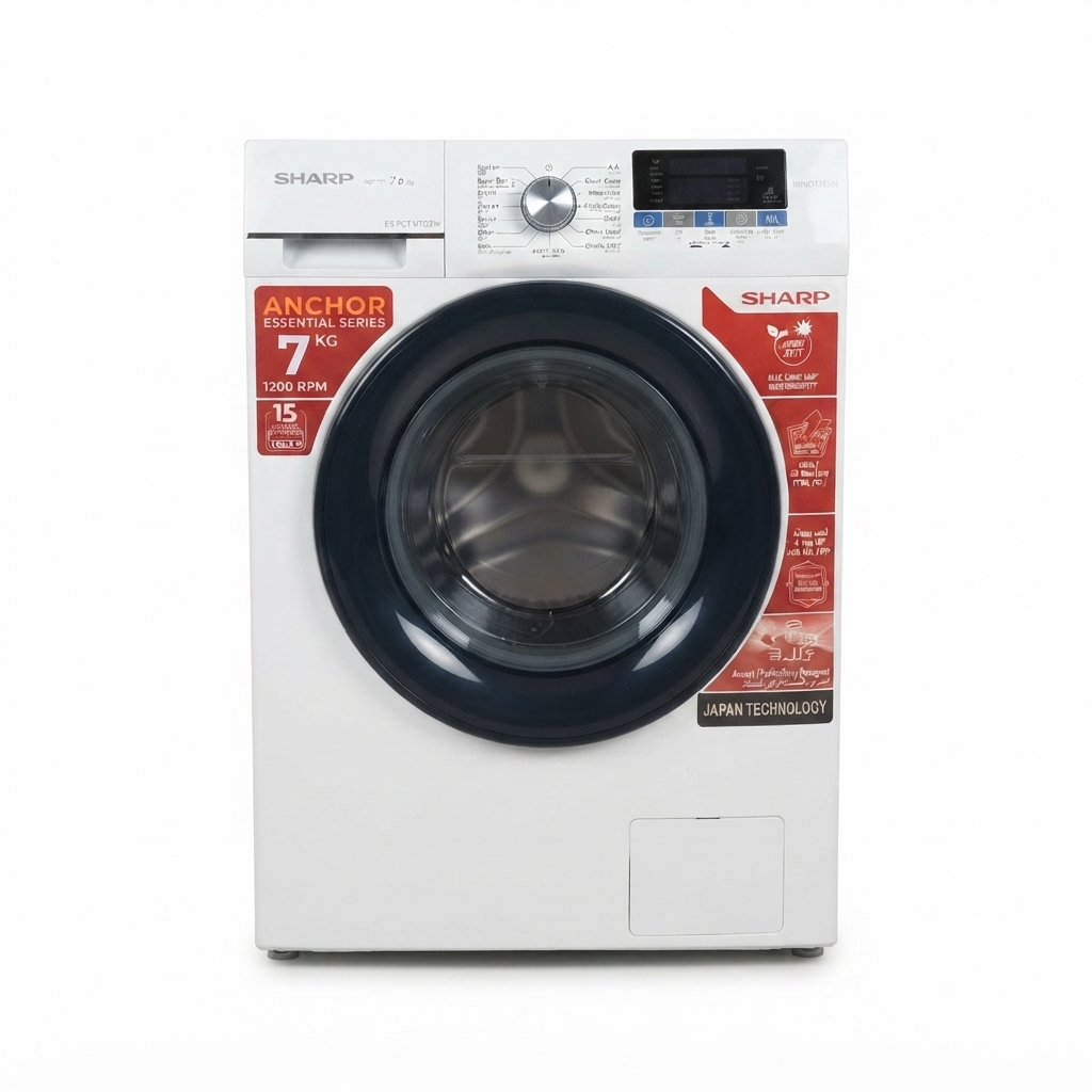 EL. ESFEI712DLZW MACHINE A LAVER 07KG 1200Tr/min - INVERTER - ECRAN LED - BLANC SHARP 