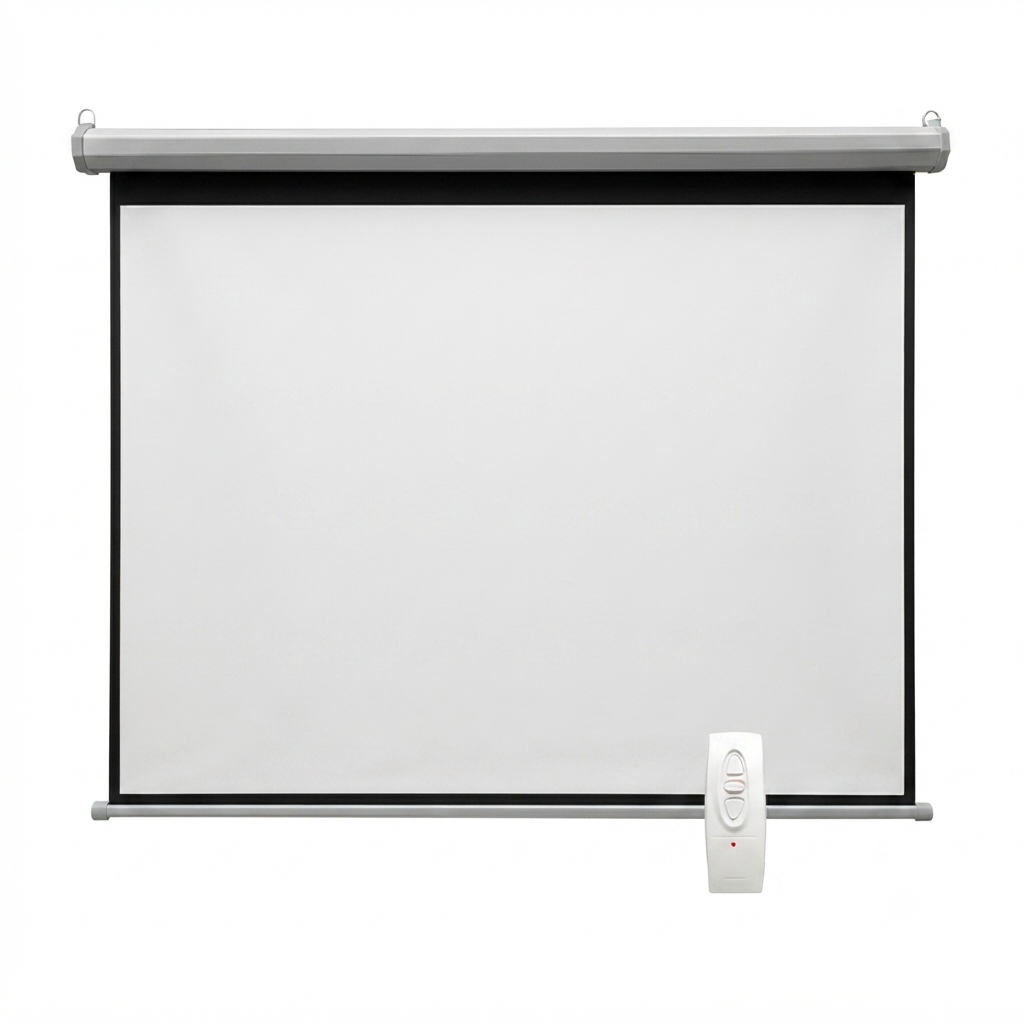 ECRAN PROJECTEUR MOTORISE AVEC TELECOMMANDE PHOENIX 171CMX128CM QUB 