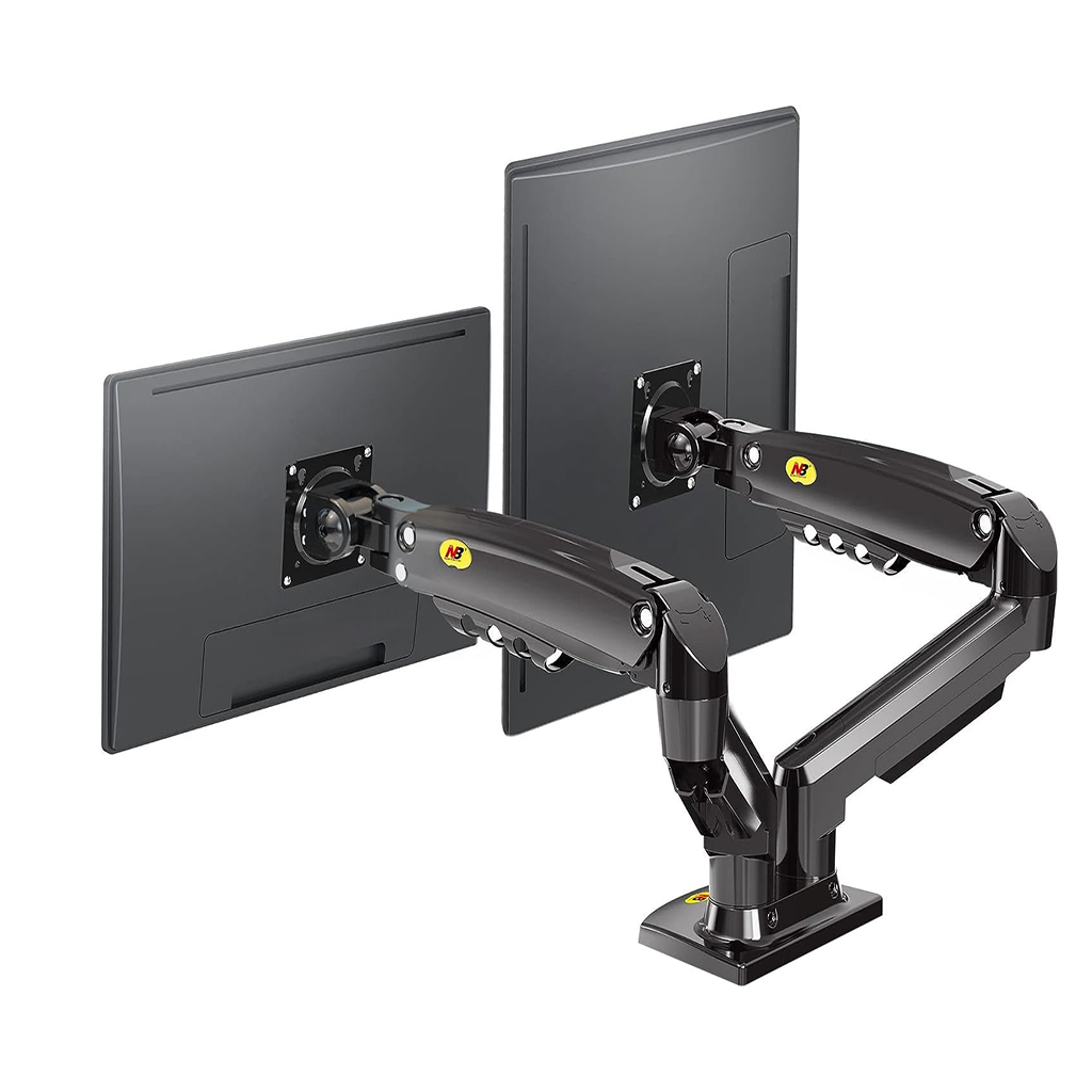 SUPPORT D'ECRAN ARTICULE POUR BUREAU DOUBLE 17"-27"NB F80