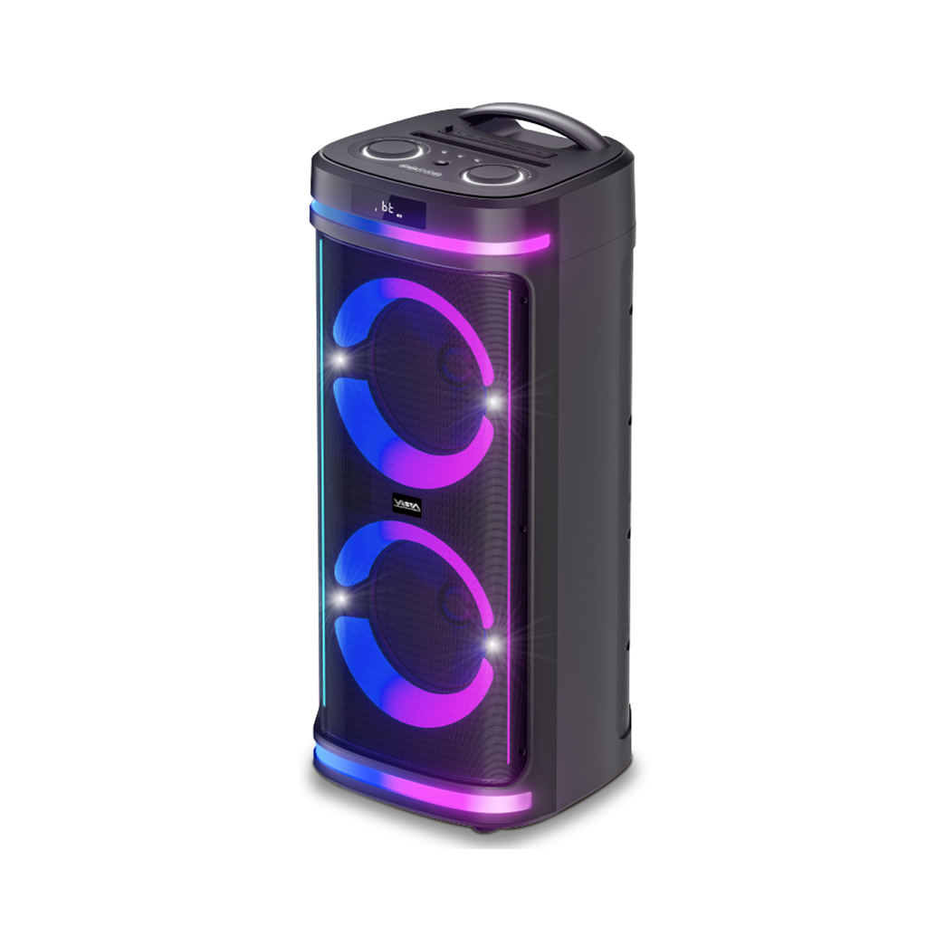 EL. ENCEINTE PORTABLE 2x8"+2x3"-RECHARGEABLE-BLUETOOTH-USB-SD-FM-TWS -ENTREE GUITARE-TELECOMMANDE-AUX-MICRO-250W-25000W PMPO VISTA. SP9950BT