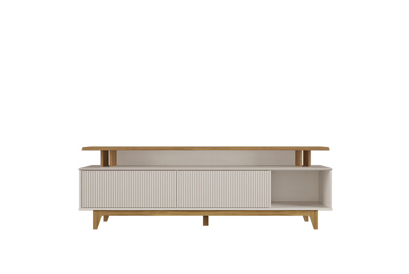 MB. NT1385/275 TV STAND NT 1385 MADE IN MDP OFF WHITE TX / FREIJO TREND NOTAVEL
