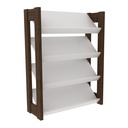 MB. AZ1025 0001 SHOE RACK WHITE/WALNUT TECNOMOBILI 