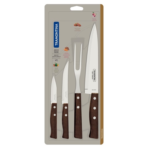 [22299/019] VR. 4PCS CUTLERY SET TRADICIONAL TRAMONTINA 22299/019