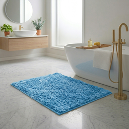 LM. BLEND CHENILLE MAT ITEM:8M0087 COL 10:BLUE 43X60