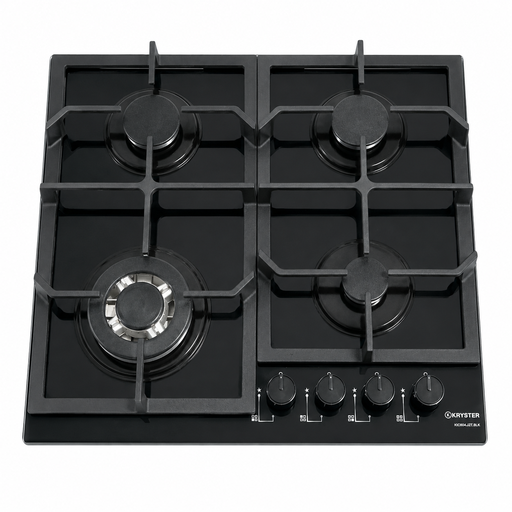 [KHOB6L3GT-BG] PLAQUE DE CUISSON 60CM 03 FEUX A GAZ + WOK 3,3Kw - BLACK GLASS KHOB6L3GT-BG KRYSTER