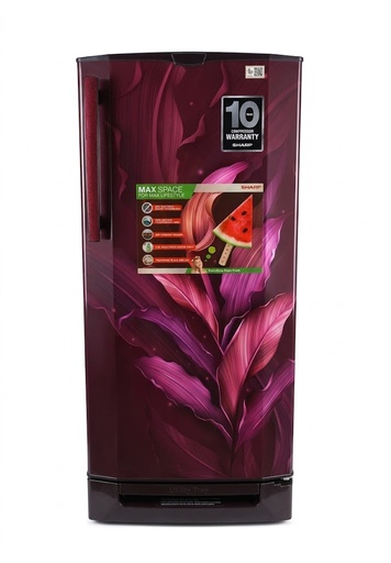 [SJGD235MF2] EL. REFRIGERATEUR 1 PORTE 235L-MOTIF FLORAL MARRON SHARP. SJGD235MF2
