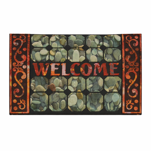 [GF 07/012/17] RUBBER FLOCKING PRINTED MAT 45X75 ITEM:8827-02/8827-05 - 6MM - 12PCS