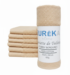 LM. BD33BG Serviette avec Bordure Dobby 32X32 60GR Col:Beige