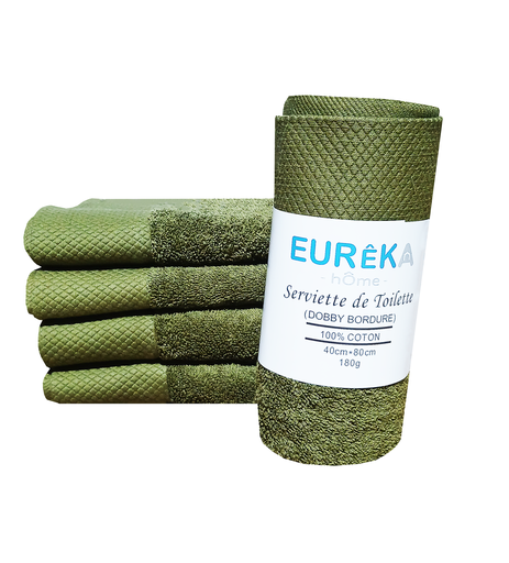 [BD48K GF10/002/21] LM. BD48K Serviette avec Bordure Dobby 40X80 180GR COL:KHAKI