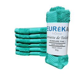 LM. BF33V SERVIETTE DOBBY AVEC BORDURE FINE 33X33 60GR COL:VERT