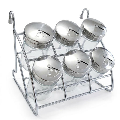 [2200/116] TOP PRATIC LINE-GLASS-SPICE HOLDER 7PCES. 2200/116