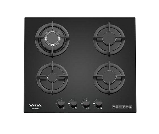 [VGH4004G] TABLE DE CUISSON 4 FEUX EN VERRE NOIR VISTA VGH4004G
