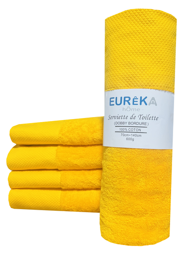 [BD71OR GF 07/038/23] LM. BD71OR Serviette avec Bordure Dobby 70X140 600GR COL:ORANGE