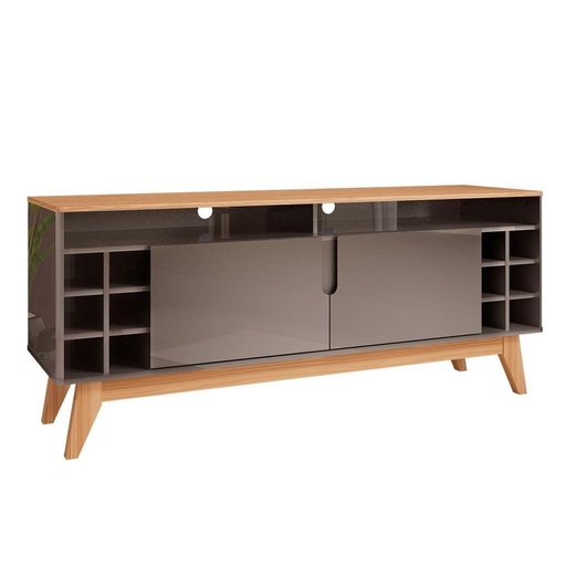 [11077586] TV STAND WINE 1.35m PEARL GREY HIGH GLOSS NOCE CASA. 11077586