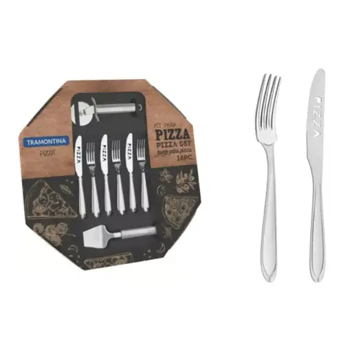 [66906/680] VR. 14PCES PIZZA SET LAGUNA TRAMONTINA. 66906/680
