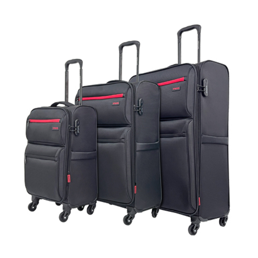 [SEATTLE] VL. VALISE SOFT CASE- SERIE DE 03pcs (20"-26"-30") Gris/Noir. SEATTLE V TRAVEL FRANCE
