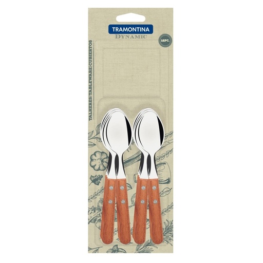 [22307/900] 12PCES TEA SPOONS SET DYNAMIC TRAMONTINA. 22307/900