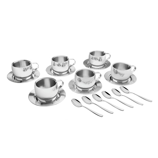 [64430/820] 18PCS TEA AND CAPPUCCINO SET TRAMONTINA. 64430/820