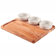 [10239/704] SNACK BOARD RECTANG 3 BOWLS TRAMONTINA 10239/704