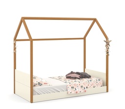 MINI CAMA LIV LAQUEADO OFF WHITE/FREIJO MATIC. 51480
