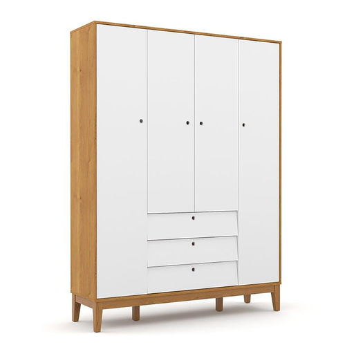 [71081] ROUP 4PTS UNIQUE LAQUEADO FREIJO/BCO SOFT/ECO WOOD MATIC. 71081