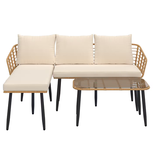 [210712] MB. 3PCS CORNER SOFA SET 210712 BLUE ROCK