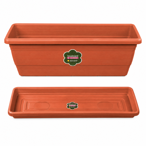 [535P/93 - 535V-93] VR. 535P/93 RECTANG PLAST FLOWER POT SAUCER - 535V/93 RECTANG PLAST FLOWER POT SANREMO