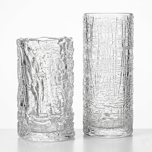 [BX121] BX121 LOT DE 2 VASE TRANSPARENT