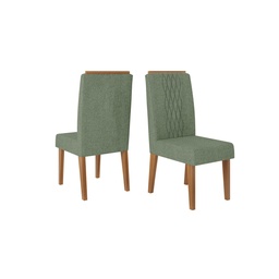 MB. CONJUNTO CADEIRA LIA (02 UND) FREIJO/LINHO MATE 420X990X605mm 231428225 DJ MOVEIS