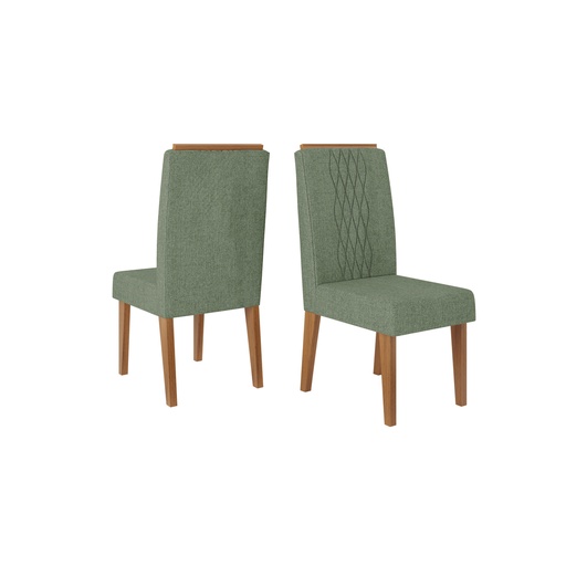 [231428225] CONJUNTO CADEIRA LIA (02 UND) FREIJO/LINHO MATE 420X990X605mm 231428225 DJ MOVEIS