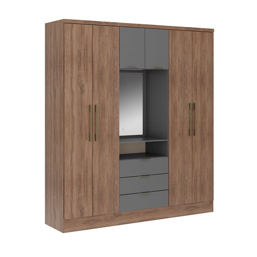 [115231660] MB. 115231660 WARDROBE REF 1152 FREIJO TITANIUM W/MIRROR CARRARO 