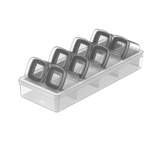 [COB1400BCF] VR. COB1400BCF ENSEMBLE DE BOITES ORGANISATEURS HERMÉTIQUES 9 PIÈCES COL BLANC -OU