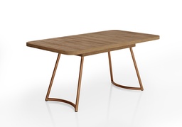 MB. 160332090 LARGER RECTANGULAR TABLE REF 1603 NOGAL FREIJO WITH ROSE CARRARO 