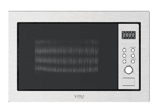 [VPMOI250IX] VPMO1250IX MICRO ONDE ENCASTRABLE 25L - TOUCHE DIGITAL - GRILL - INOX - 850W/1200W BRAND VPRO FRANCE