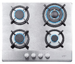 VPPCG6040IX PLAQUE DE CUISSON ENCASTRABLE/A POSER - 04 FEUX - INOX BRAND VPRO FRANCE