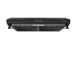 VPHTE60BK HOTTE ASPIRANTE 60CM NOIR - 3 VITESSES - PUISSANCE 200M3/H - ECLAIRAGE LED -FILTRE CHARBON + MAILLE - 80W BRAND VPRO FRANCE