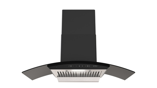 [VPHTE92BK] VPHTE92BK HOTTE ASPIRANTE 90CM VERRE NOIR - 3 VITESSES - PUISSANCE 600M3/H - ECLAIRAGE LED - COMMANDE TACTILE A DETECTION GESTUELLE -  AFFICHAGE LED -190W BRAND VPRO FRANCE