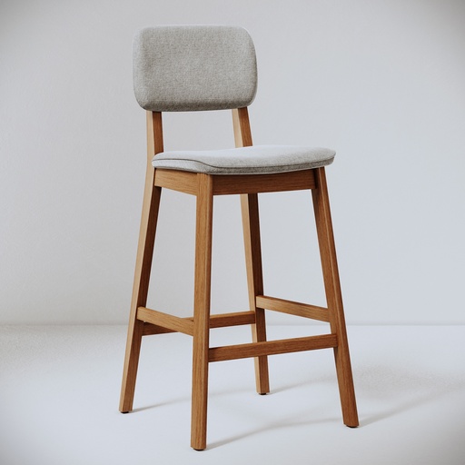 [00483] MB. 00483 BANQUETA CLASSIC NOBLE CINZA MESCLA/NATURE IMCAL