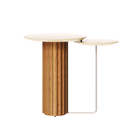 [30003] MB.30003 MESA LATERAL DUPLA LIVING OFF WHITE VIDRO -IMCAL