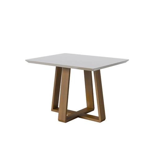 [00411] MB. 00411 MESA WOOD 1.2 C/VIDRO RETANGULAR OFF WHITE/NATURE IMCAL