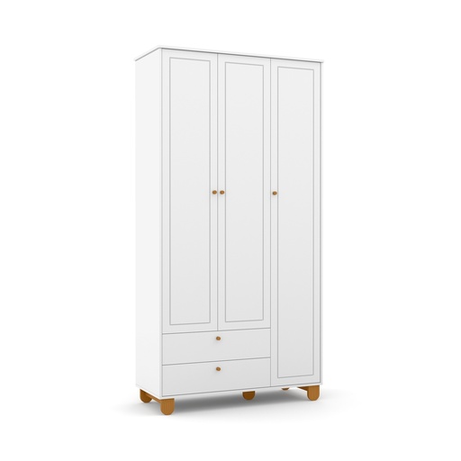 [71266] MB. 71266 ROUPEIRO 3 PTS ZUPY SM LAQUEADO BCO SOFT/ECO WOOD MATIC 